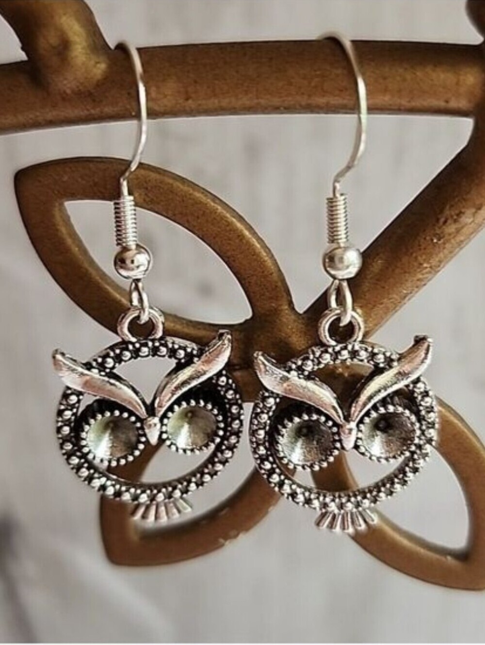 Owl Earrings 925S Posts Sterling Silver Posts